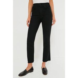 MOTHER The Hustler Ankle Fray Jean - Not Guilty/Black (Size 26)